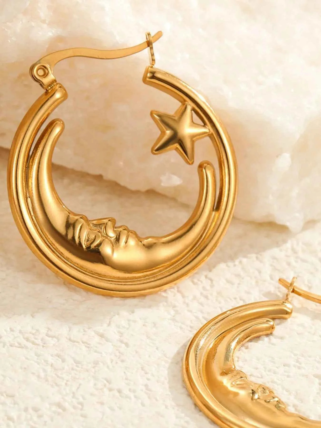 18K Gold-Plated Crescent Moon Star Hoop Earrings 58613a4b-af7d-4d35-9e83-d493a86fc848-Max-Origin