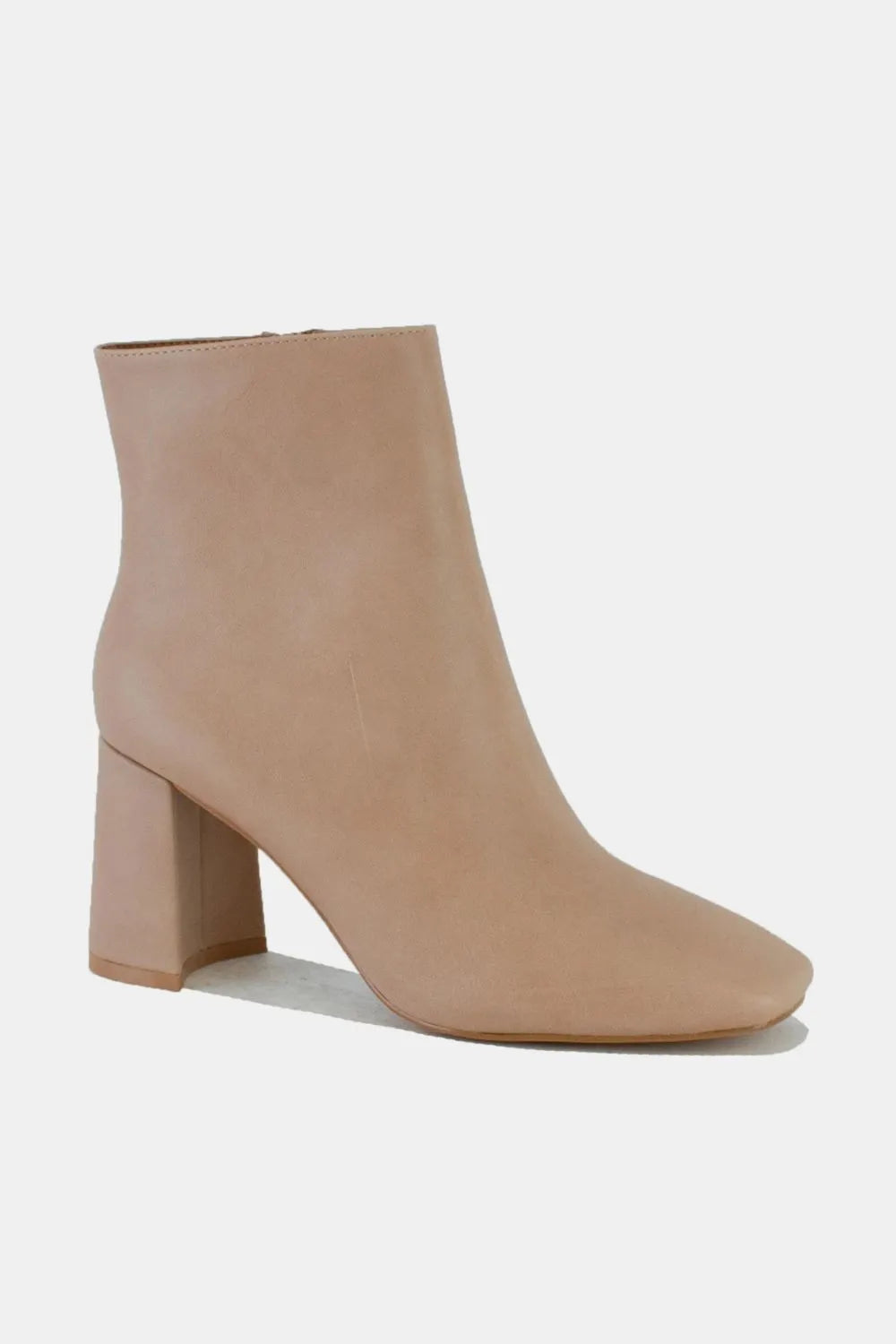 Beast Fashion PU Leather Block Heel Boots with Side Zippers 587b521a-0486-4946-8314-d391b59b5c5b-Max