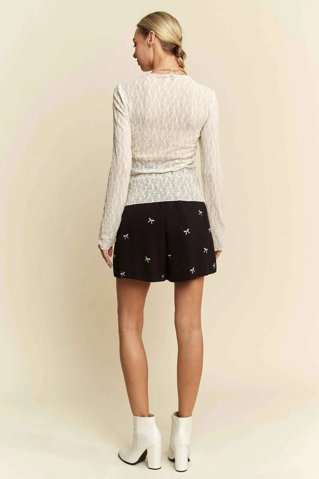 Davi & Dani Long Sleeve Sheer Small Embroidered Bows Lace Top 58945d1e0cc14be3bd7d4ce0df6fa5a0-Max-Origin