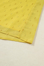 Yellow Cream Metallic Jacquard Short Sleeve Shirt 589b1a0a33a6d90e