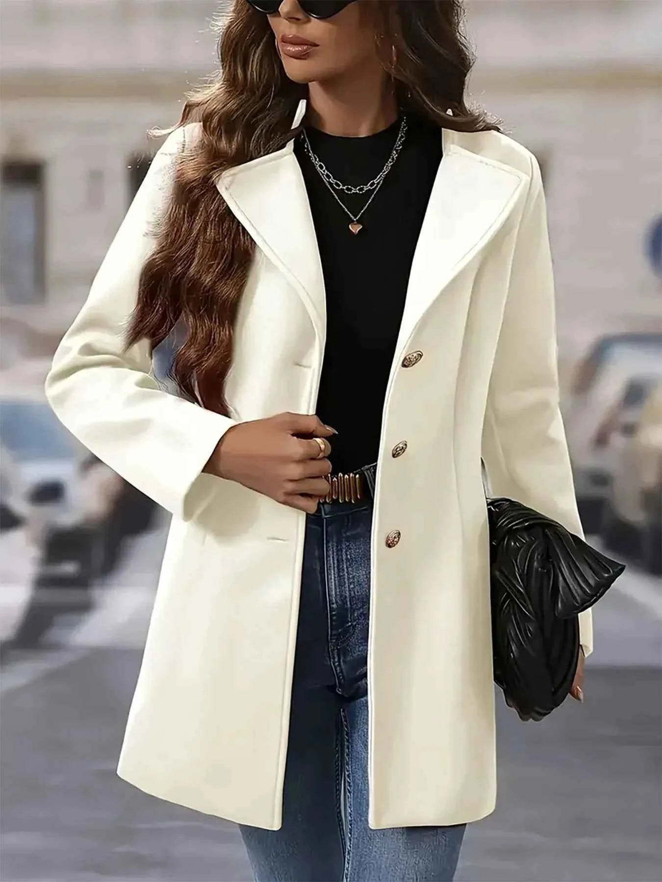 Single-Breasted Longline Blazer Coat Cream 589dd2f9f0a54cbabfab88bd11a2d017-Max-Origin