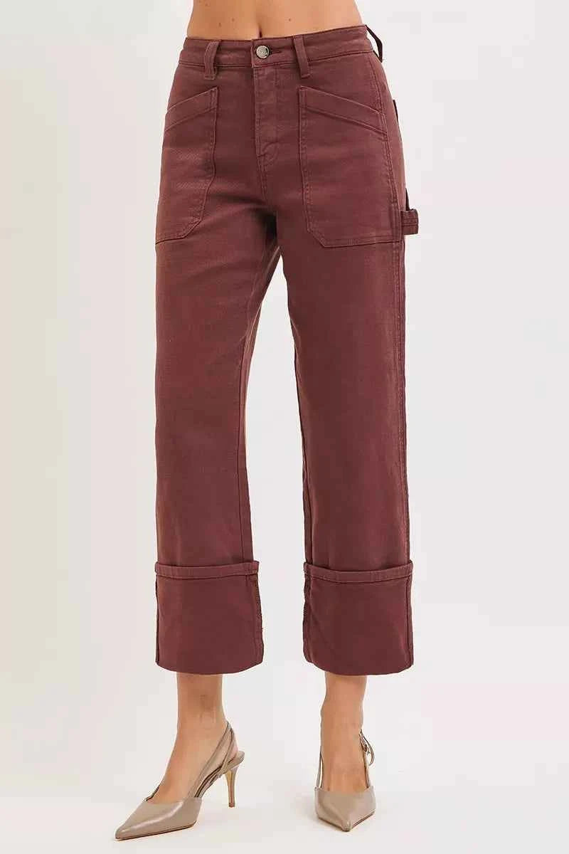 RISEN Full Size High Rise Wide Straight Cuffed Patch Jeans Plus Size 58be19e5c91542db92a7495b49c46934-Max-Origin