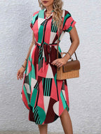 Tie Waist Short Sleeve Dress 58d5cfd7-4407-4622-aee9-a87b6222fe20-Max-Origin