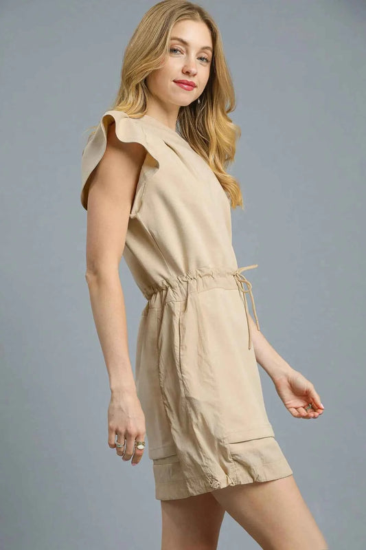 Luxeknit Ruffle Sleeve Drawstring Mini Dress 58fa110a-7113-4349-a6fe-4a5d9d907c0b-Max-Origin