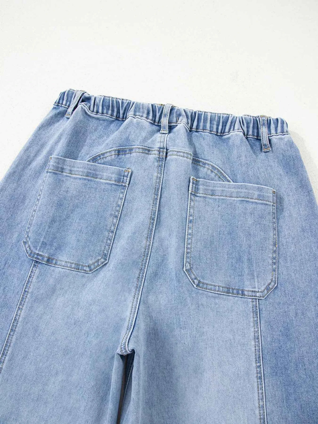 Wide Leg Drawstring Raw Hem Jeans 591aebc6b7be45b5bee340309a9be6a3-Max-Origin