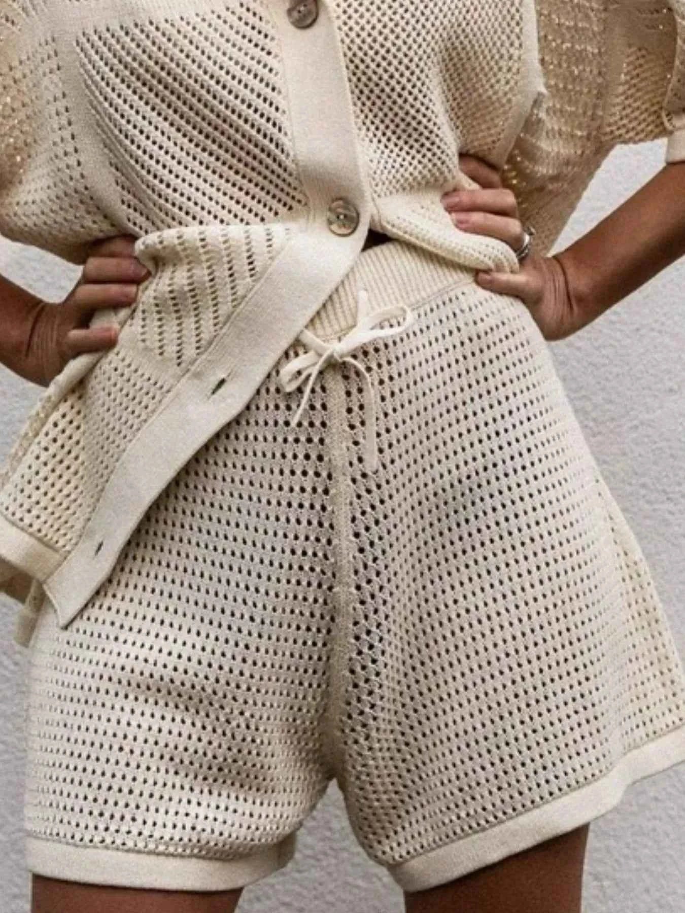 Crochet Button Up Top and Shorts Set 592a5874-deb9-470e-be51-8a4fb869ae7d-Max-Origin