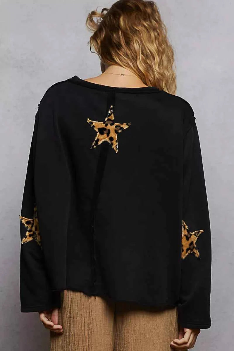POL Round Neck Long Sleeve French Terry Sweatshirt with USA Letter Animal Patch 592eec39-f680-4486-8a51-81304320d095-Max-Origin