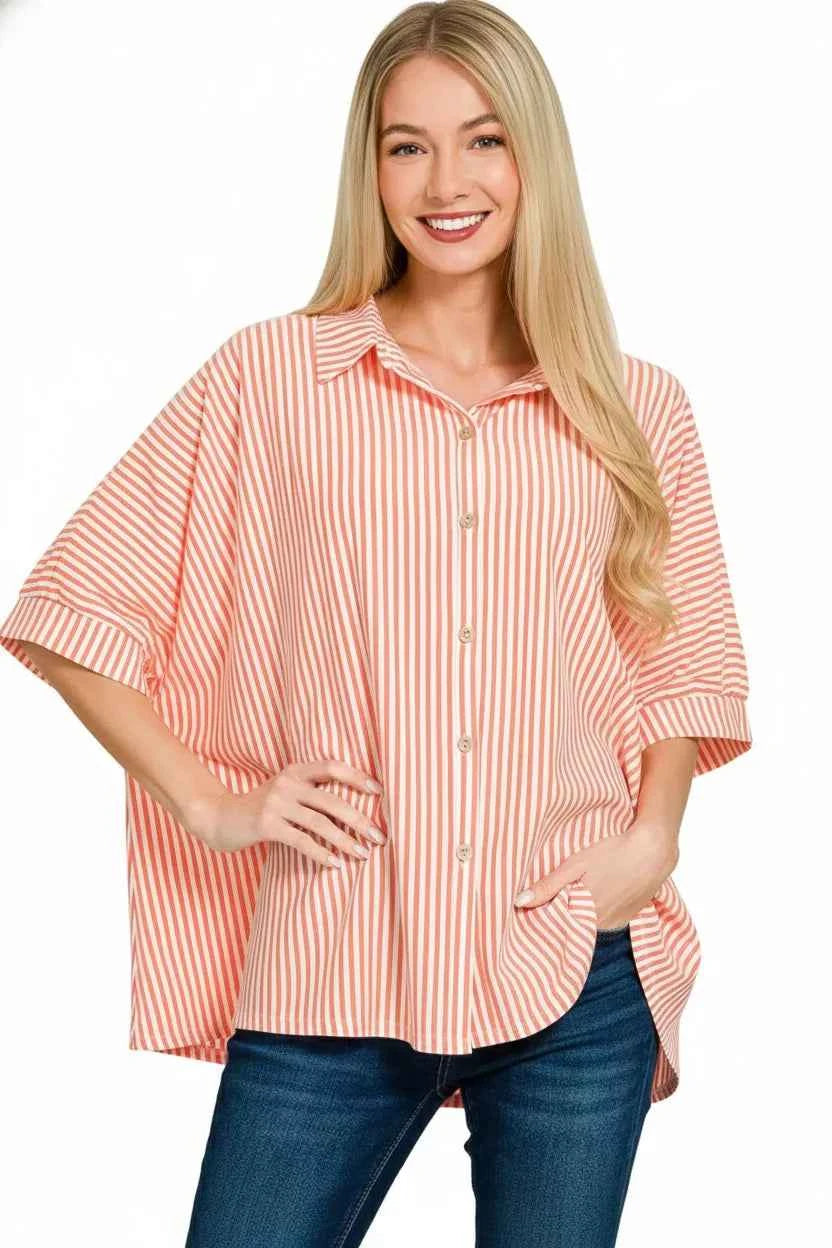 Zenana Oversized Stripe Button Down Shirt 5962ba14-7434-4aa9-a827-295a9235b73c-Max-Origin