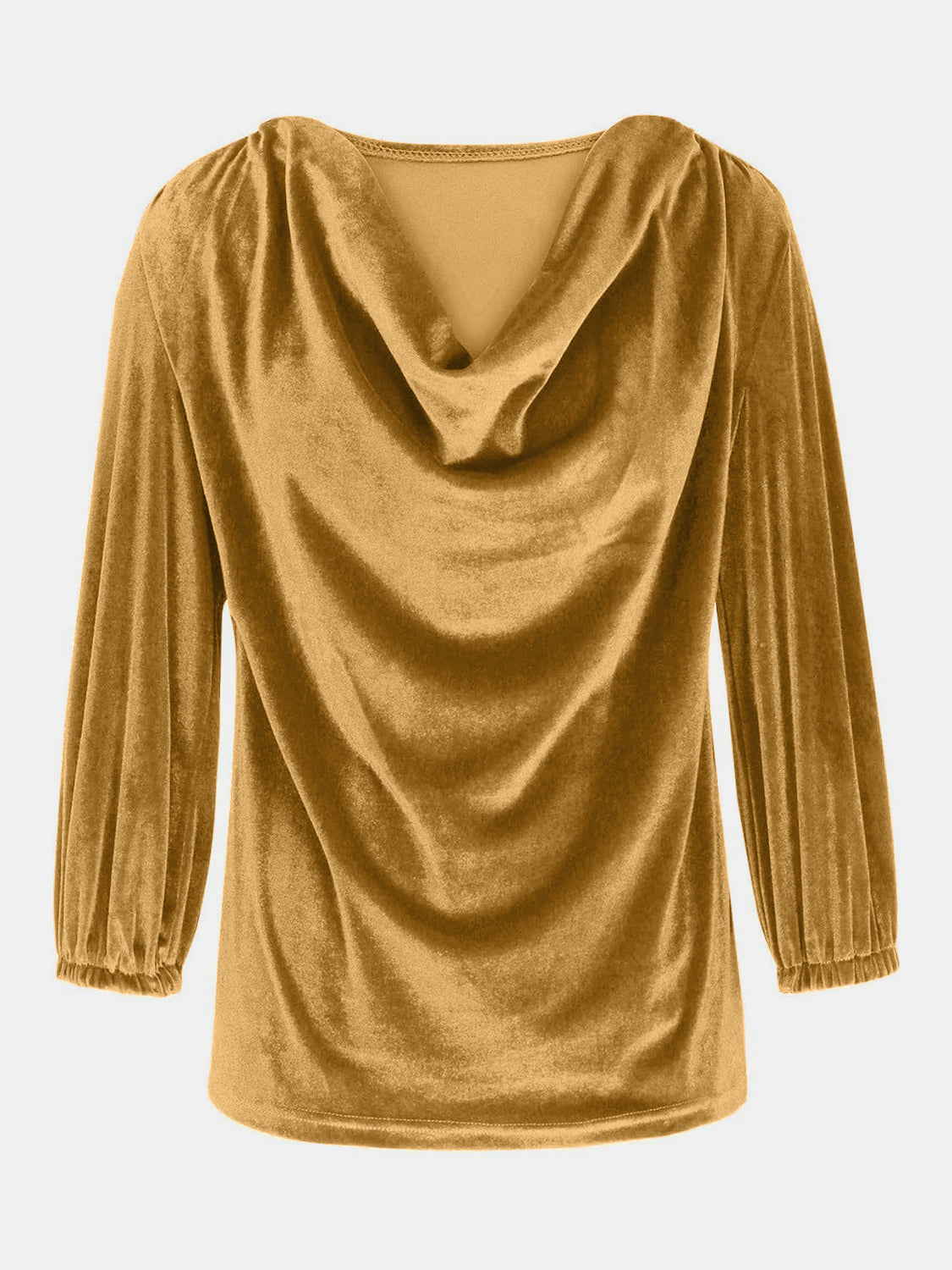 Cowl Neck Three-Quarter Sleeve Top