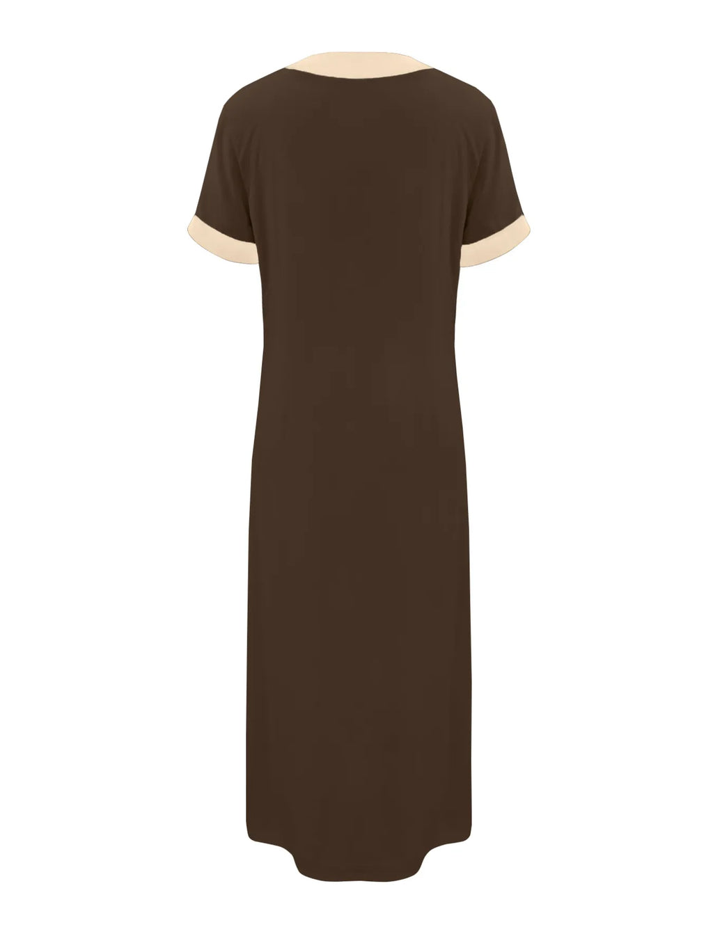 Button-Front Contrast Trim Midi Dress 59654ede9c3542129127999aef6db067-Max-Origin