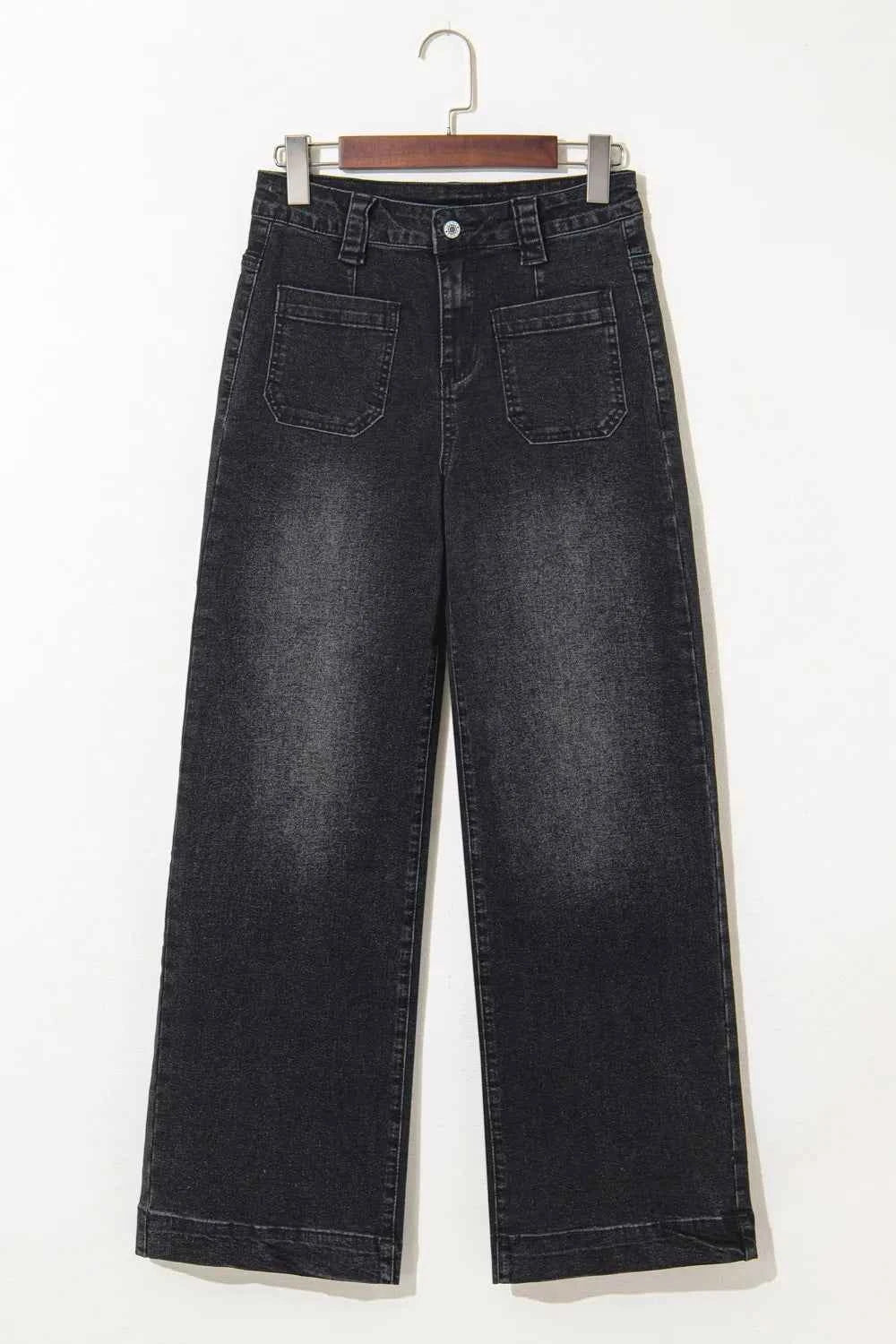 Wide Leg Pocketed High Waist Jeans 5965b381-38df-4793-9e74-87c0f1b3afe1-Max-Origin