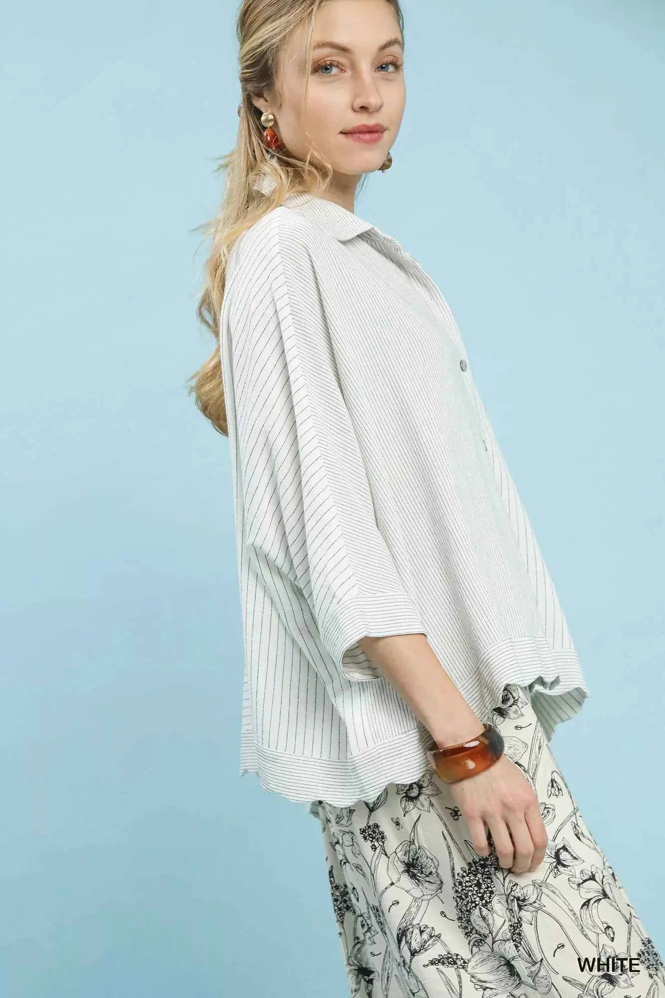 Umgee Oversized Striped Button-Down Shirt 59b10517-5230-416a-9f20-cc4094fc2d02-Max-Origin