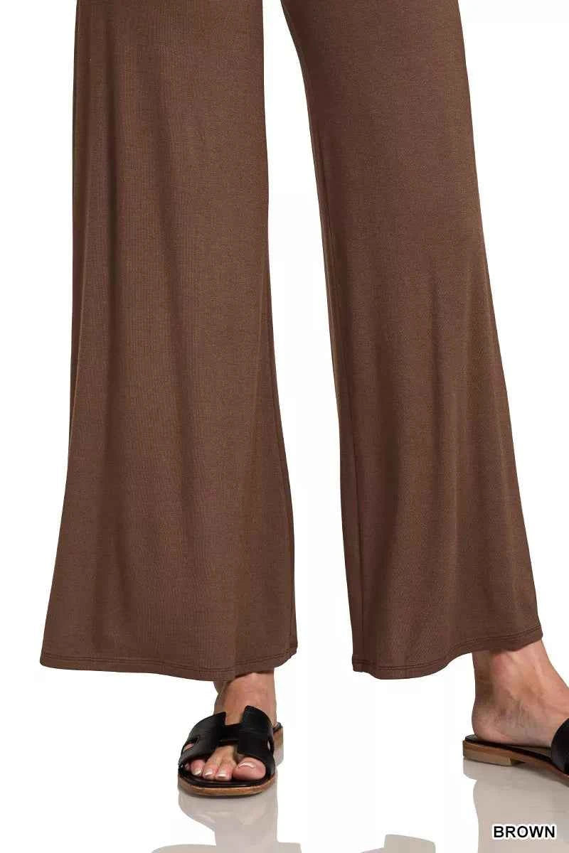 Fold Over Waist Comfy Wide Leg Pants 59bbbd396dab436da4216a1d65166bd8-Max-Origin