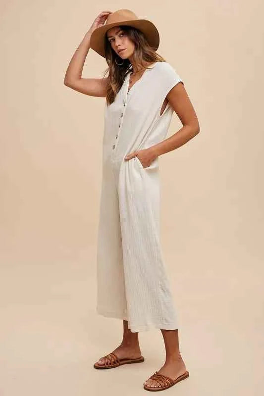 Button Detail Wide Leg Jumpsuit with Pockets 59bc0c68-ac88-483e-bcc0-72d737c035a9-Max