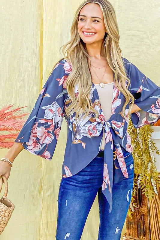 And The Why Front Tie Knot Floral Print Top CHARCOAL 59c2d4fff6ba41d68b22084559fc1534-Max-Origin
