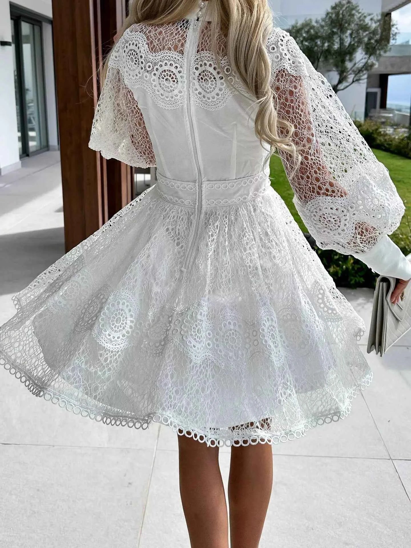 Lace Lantern Sleeve Mini Dress 59c3aa78-3230-40b9-90f7-0cb5d63c1fc7-Max-Origin