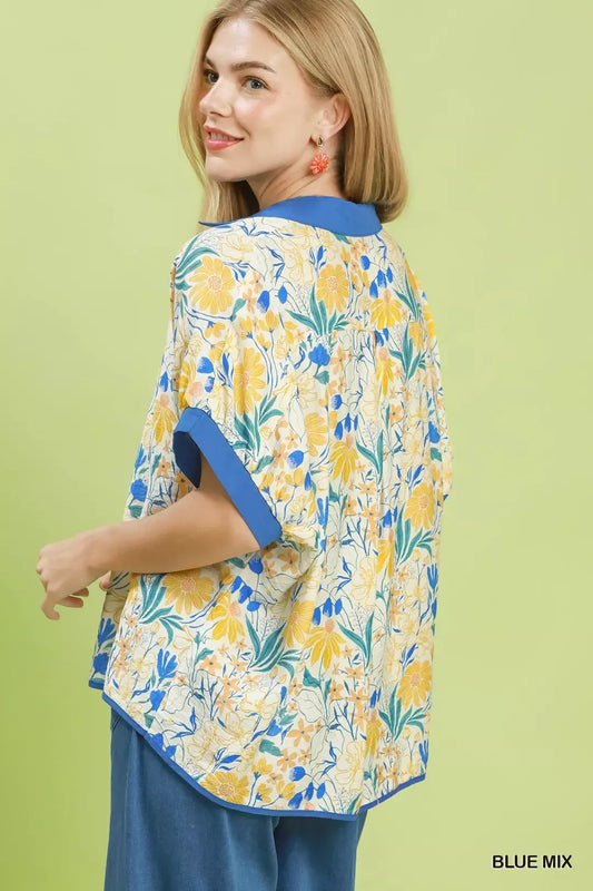 Floral Print Oversized Top 59d662de-5ec0-49d9-b935-a8450009aecc-Max-Origin