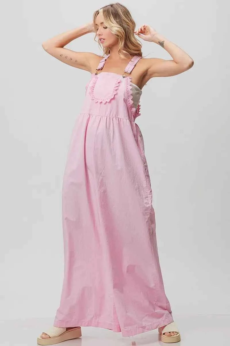 Lace Edge Detail Wide Leg Overall LT PINK 59e6609ff59149b795ee0569aa26d6d0-Max-Origin