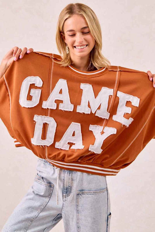 Gameday Patchwork Stitch Detail French Terry Top 59e663ae9c204c309fe1aecb729b6347-Max