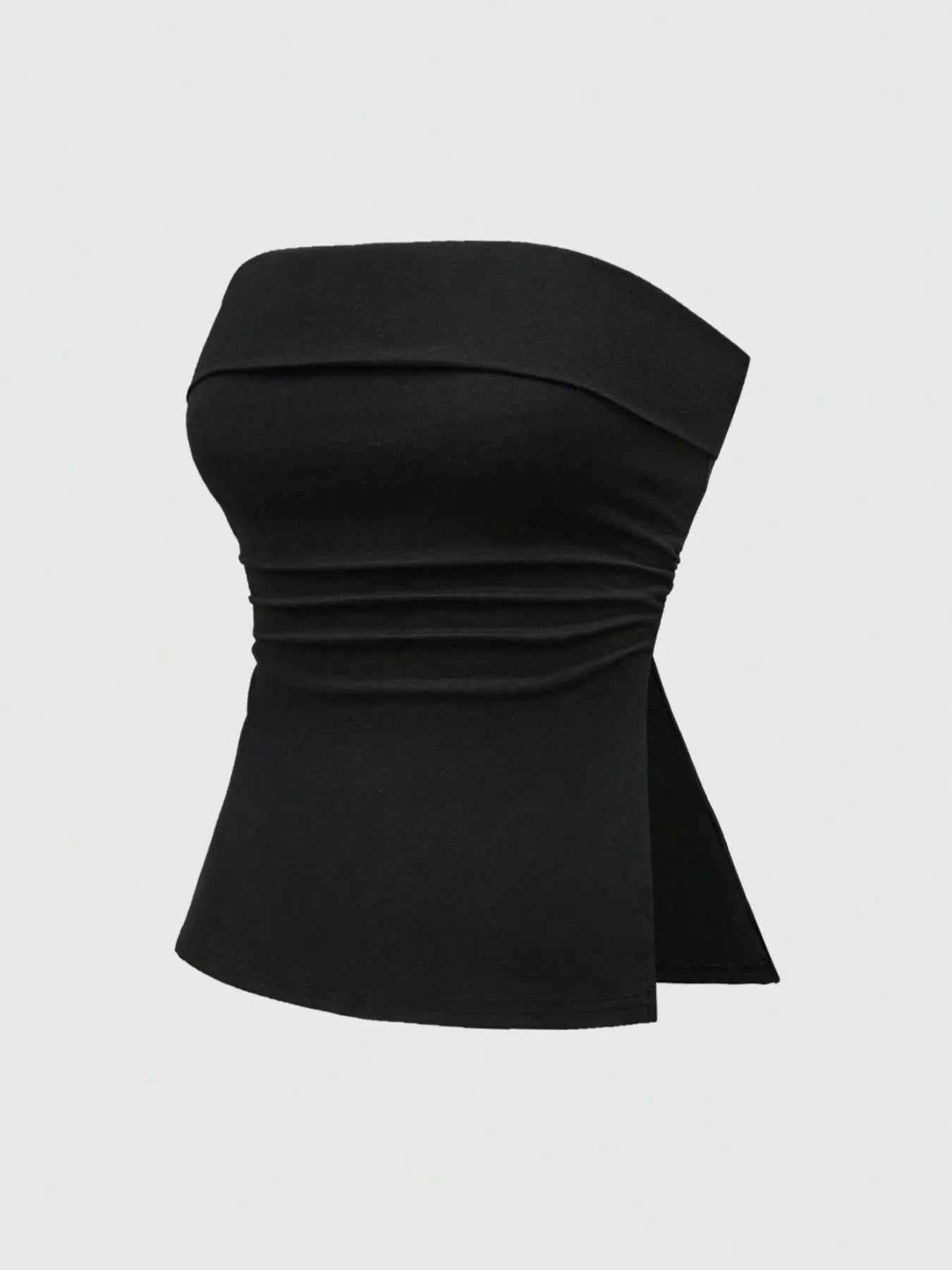 Slit Ruched Tube Top 59ffe388-8bd3-4b34-bbe0-50d29f2929d0-Max-Origin