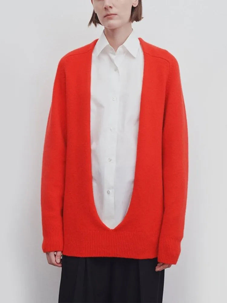 The Scarlet Deep-V Wool Sweater 5DEAA236CE103C76B9FD4215C4128653