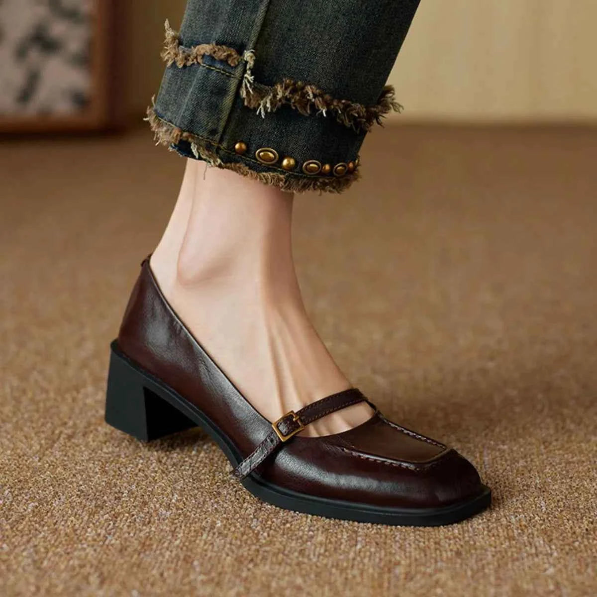 Square Toe Block Heels Pumps 5a09c552-245c-472a-80e3-4e4adad05c83-Max-Origin