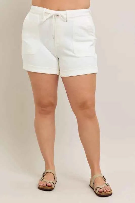 Judy Blue Plus Size High Waist Cuff Denim Shorts 5a0bb48963bb47ce933ce03cd833f285-Max-Origin