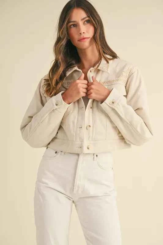 MABLE Embroidered Quilted Cropped Jacket 5a213c26b56848a3a2d9e4b72fc0f1e2-Max-Origin