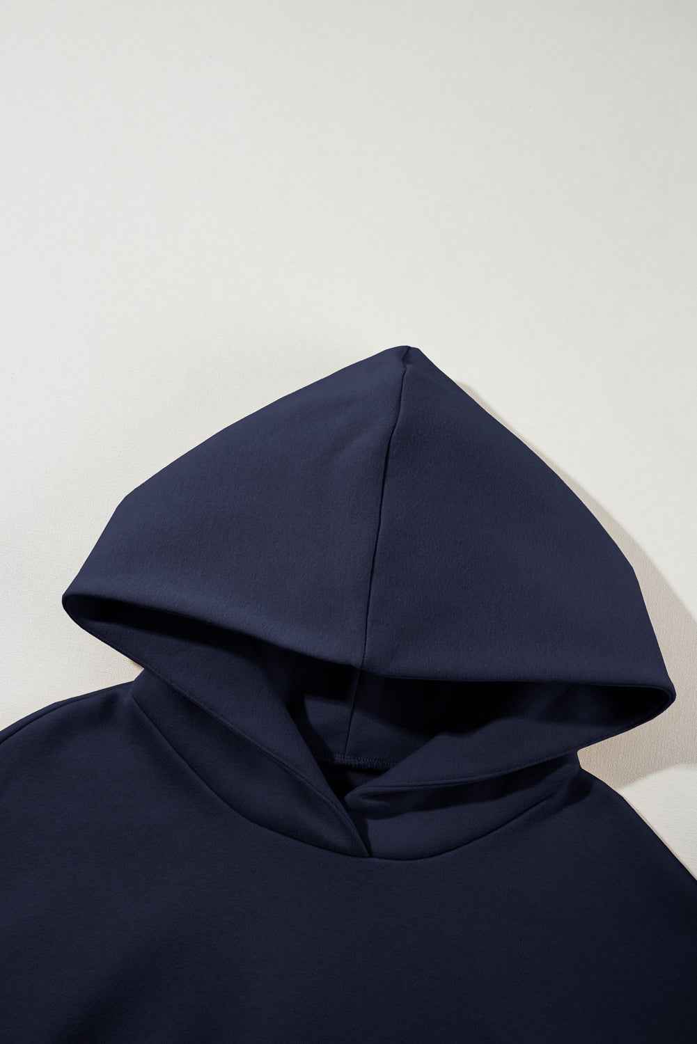 Navy Blue Solid Exposed Seams Hoodie and Joggers Activewear Set 5a3933e614f372c6