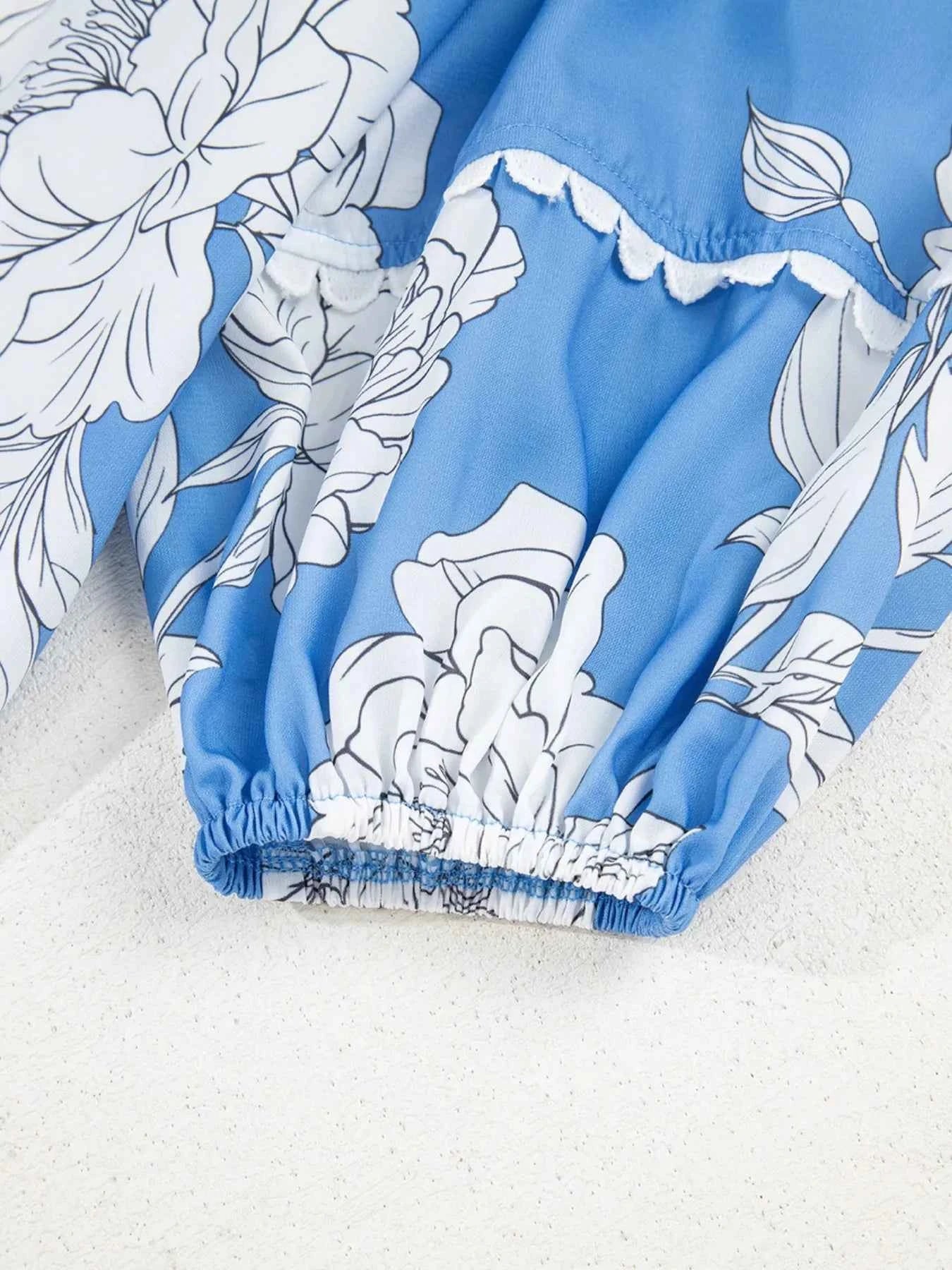 Floral Print Babydoll Blouse 5a649b6a-90d5-44c8-88bf-ba175ed676ae-Max-Origin