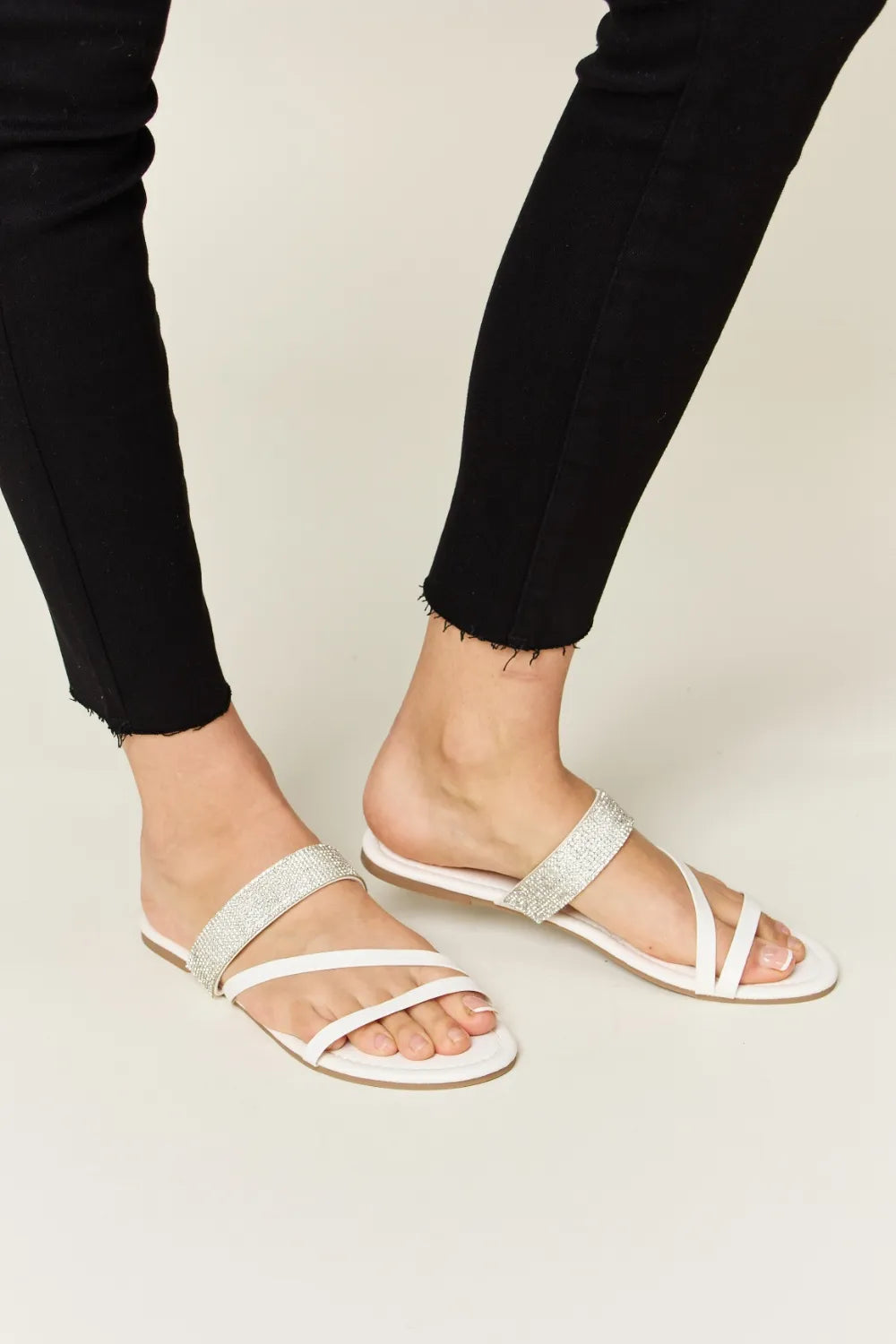 WILD DIVA Rhinestone Strappy Flat Sandals 5a6ab8ce-cb41-46fe-af01-b57085a17dbf-Max
