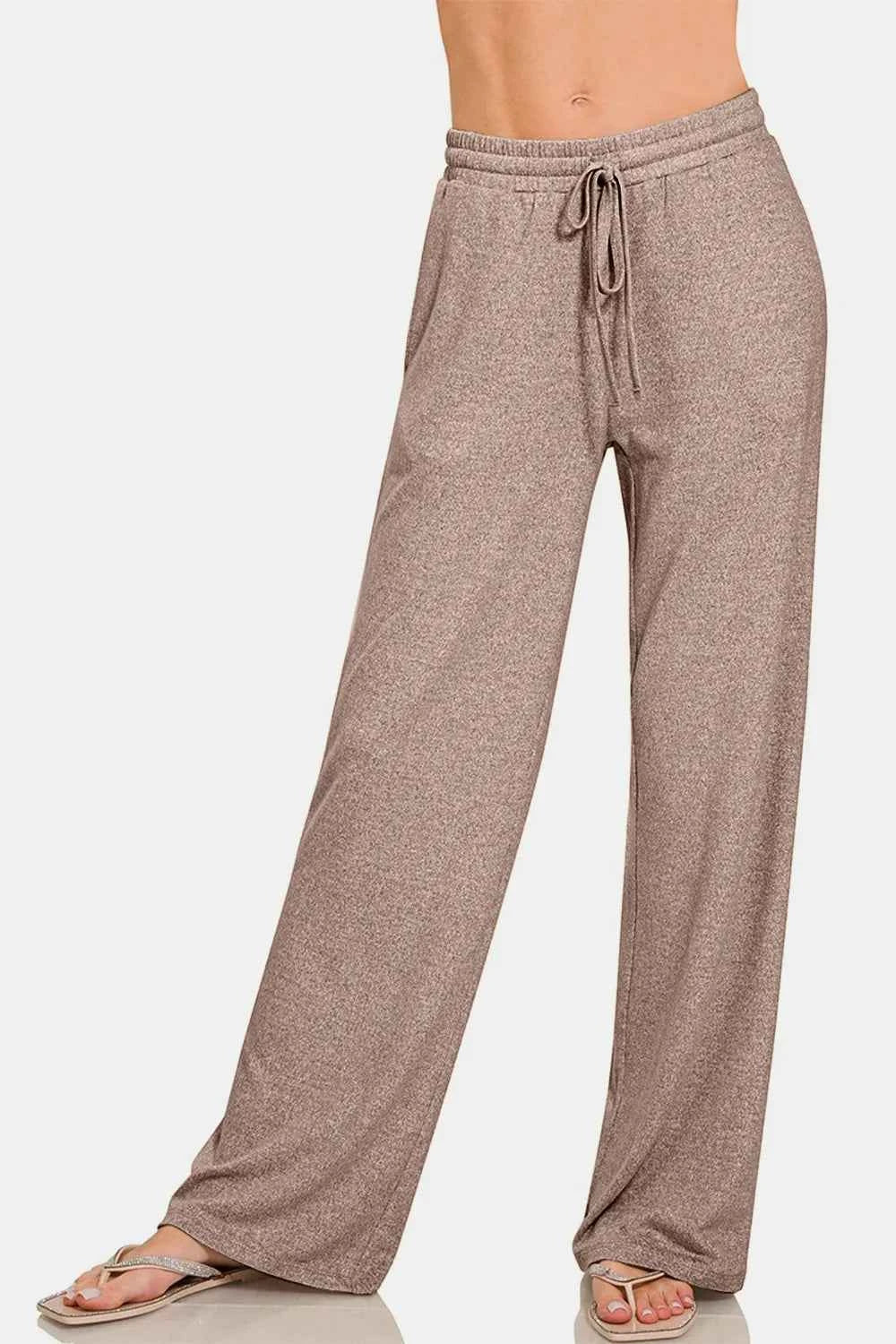 Zenana Drawstring Wide Leg Pants with Side Pockets 5a797420-6261-4f64-9328-526e166226ec-Max