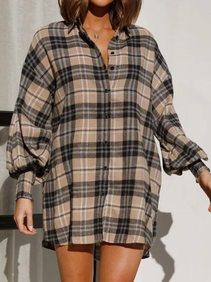 Plaid Button Up Long Sleeve Shirt