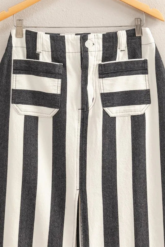 Striped Pocket Detail Maxi Skirt 5aa72e528b8a4db7ad661978cc34606d-Max-Origin