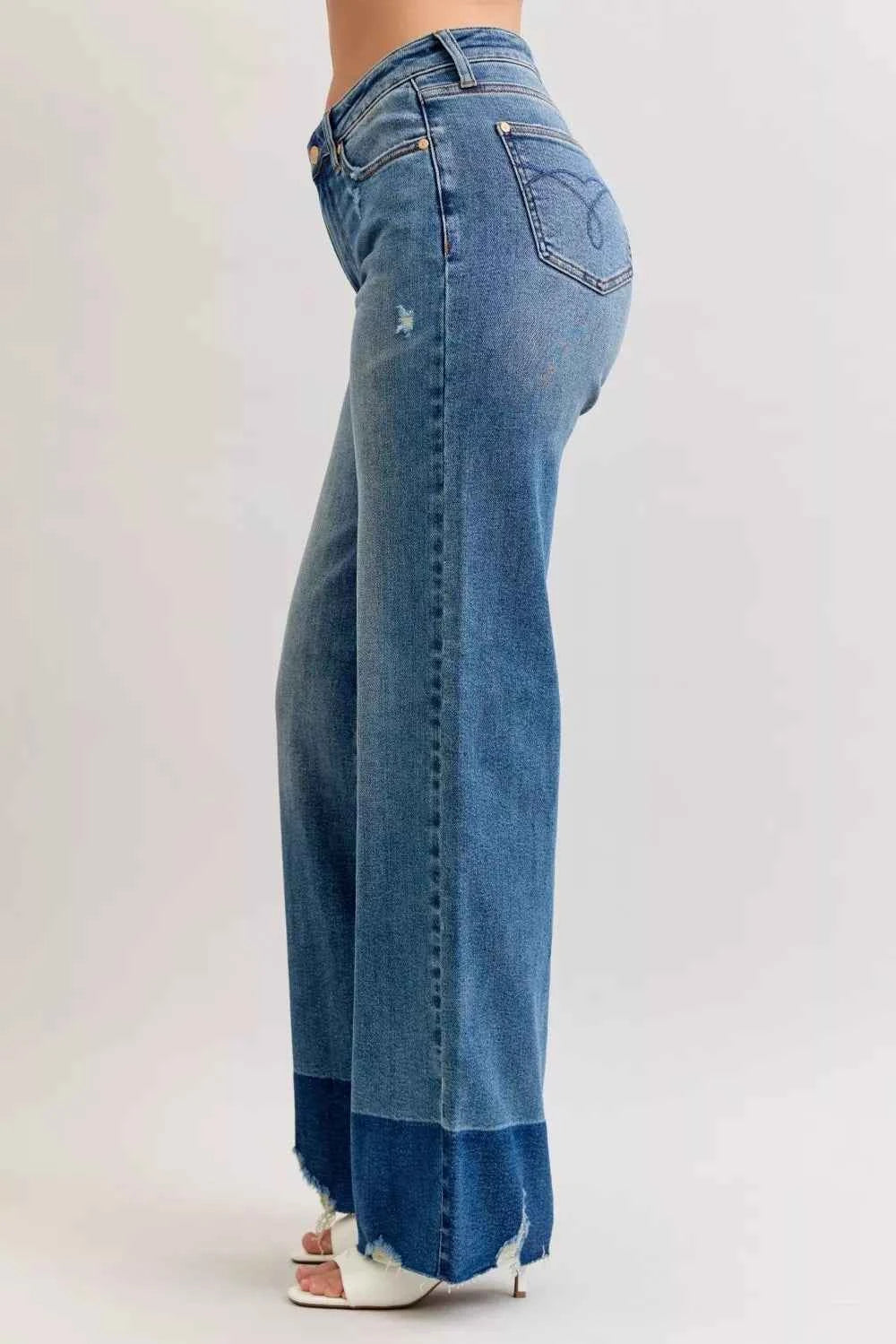 Judy Blue Raw Hem High Waist Column Straight Jeans 5aabc16eccce49f68c32d4653cc5b3f5-Max-Origin