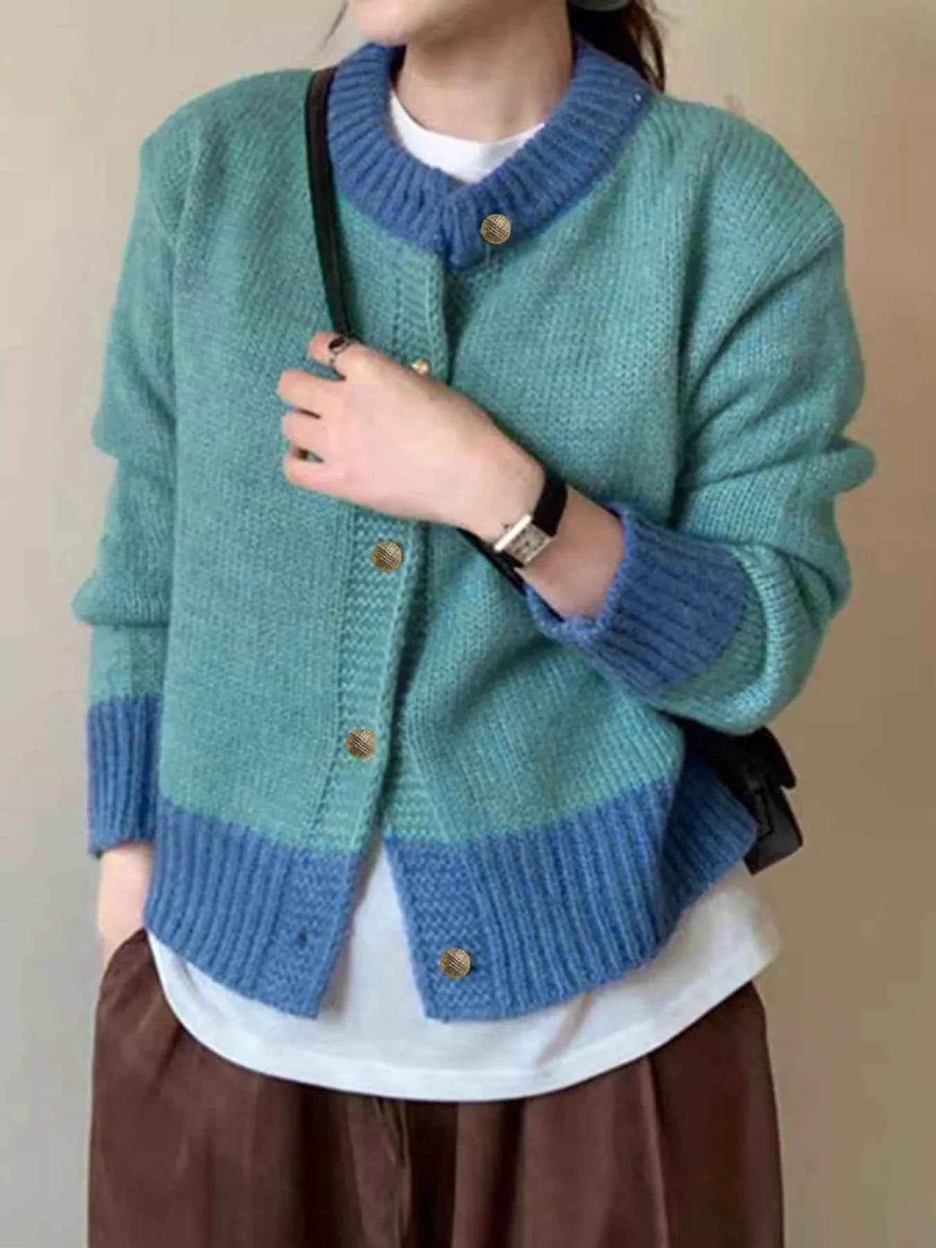 Color Block Button Up Cardigan 5ab1cd8f3c884317bd1ac94960791147-Max-Origin