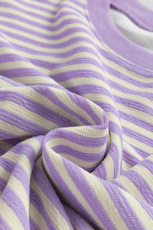 Stripe Drop Shoulder Long Sleeve Top 5ac66673-e2df-4730-8cfb-ccc445831f8f