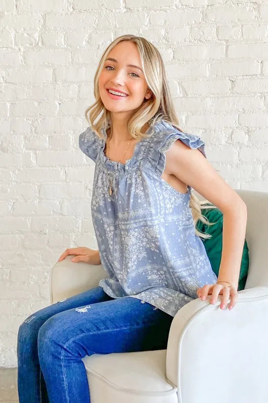 And The Why Boho Print Rayon Linen Ruffle Baby Doll Tank Top 5ace1fdd195347d5b6da76b99a892a2b-Max-Origin