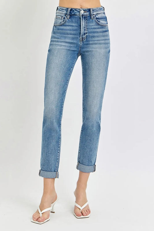 Full Size High Rise Cropped Roll Up Jeans 5ad22e84-2f92-4727-a8fb-b69a0d016a82-Max