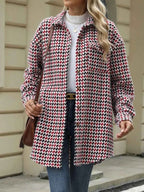 Houndstooth Button Up Long Sleeve Coat 5ae5c33e-fbce-46c5-804e-5335665f34f0-Max-Origin
