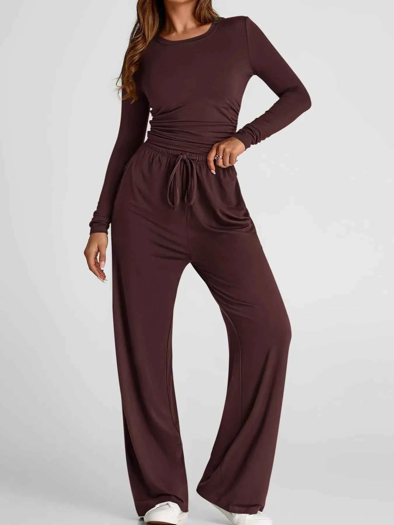 Round Neck Long Sleeve Top and Pants Set 5b1b9ca3-42e2-4c1f-bd41-2b1ced606515-Max-Origin