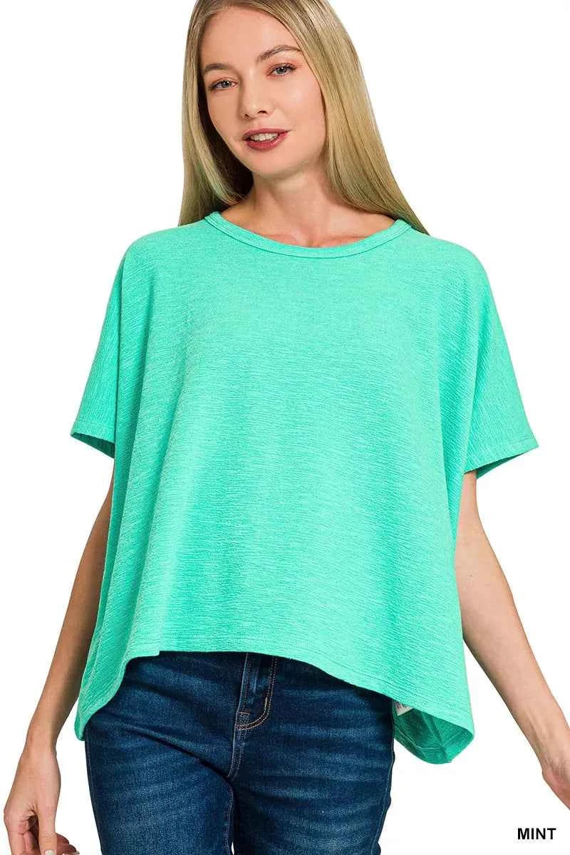 Zenana Cotton Slub Oversized Tee MINT 5b2e4f3a03b14c0a98de273c4598ee7a-Max-Origin