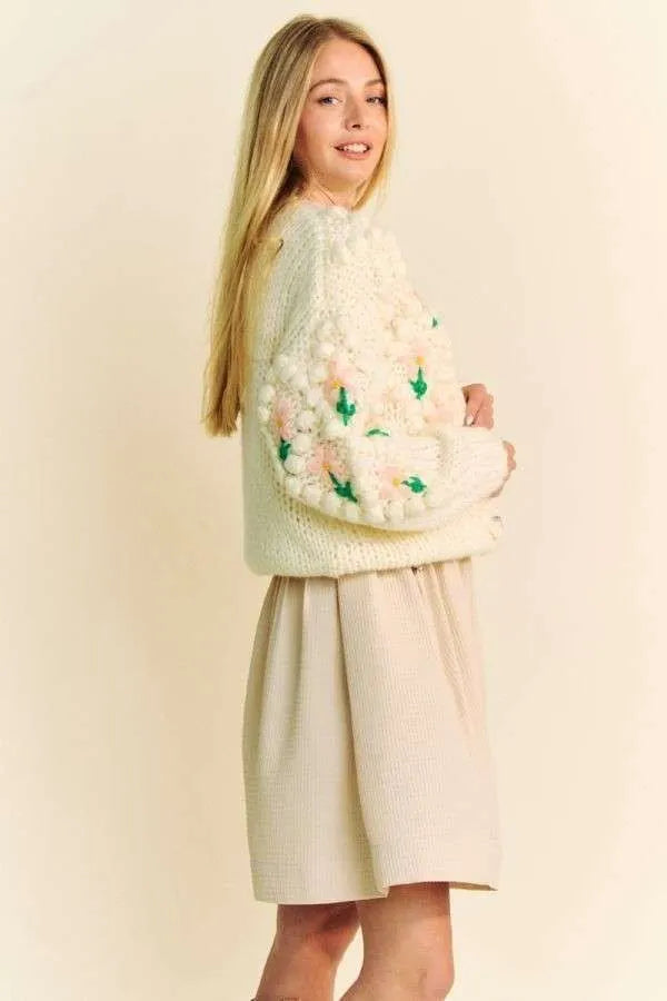 Davi & Dani Floral Pattern Button Down Cardigan 5b3b1e89-8806-499d-9a5a-d09dd45b0273-Max