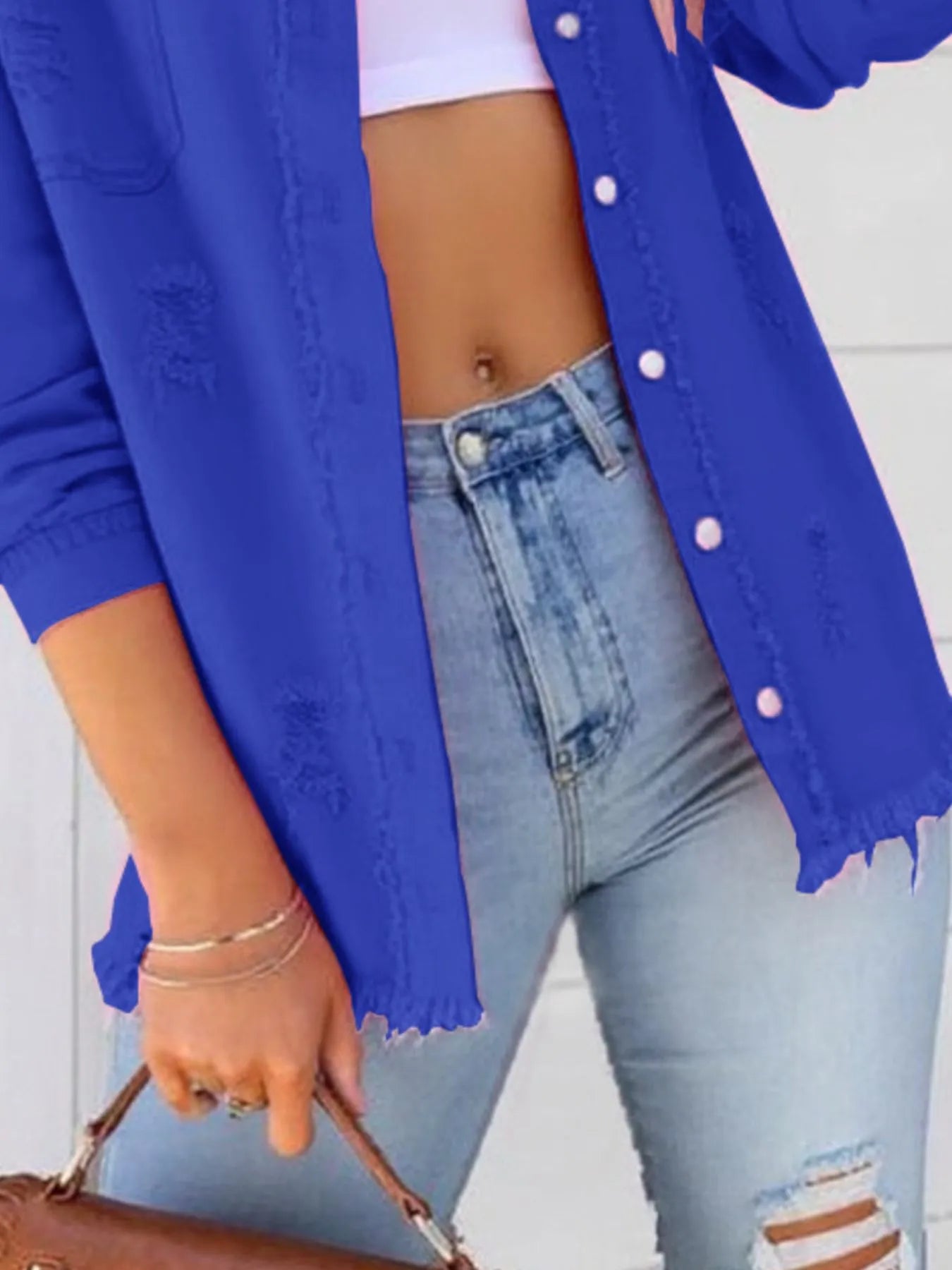 Distressed Denim Jacket with Frayed Edges 5b44ea7f-e57d-4711-8da9-54135b9d2465-Max-Origin
