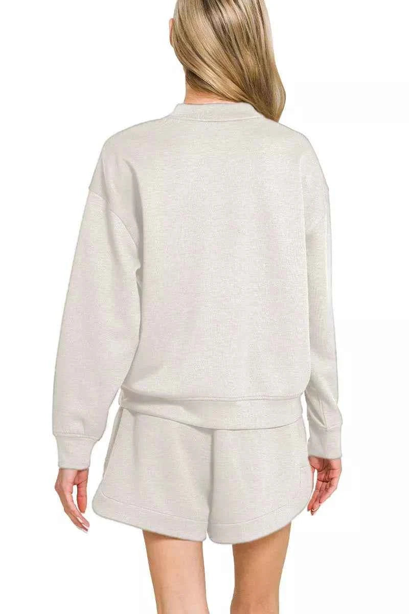 Zenana Scuba Long Sleeve Sweatshirt and Shorts Set 5b56da02-02a9-49f2-92a9-e2f471938937-Max-Origin