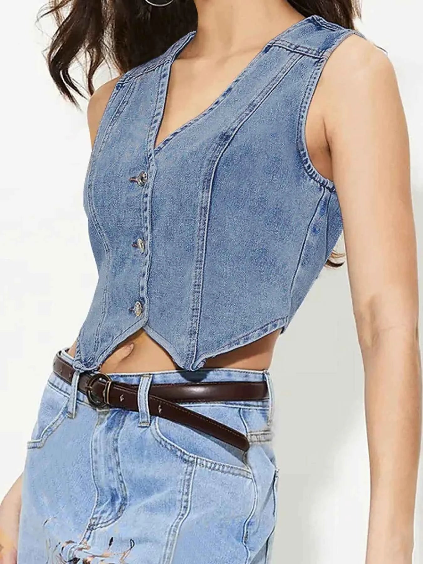 Button-Up Sleeveless Denim Vest 5b5875a5c0524d16b5206c6a4af4f2b8-Max-Origin