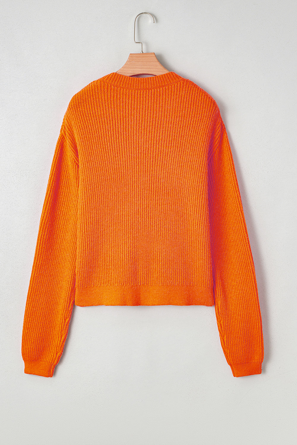 Vitality Orange Thankful for my queens Ribbed Knit Drop Shoulder Graphic Sweater 5b63c27c2f87e4dc
