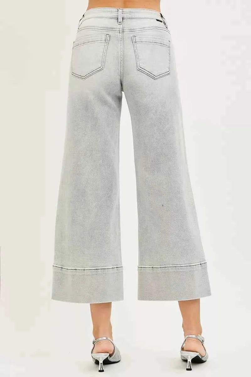 RISEN Tummy Control Mid Rise Crop Wide Pintuck Front Jeans 5b65d005239741d697593b24084d27e8-Max-Origin