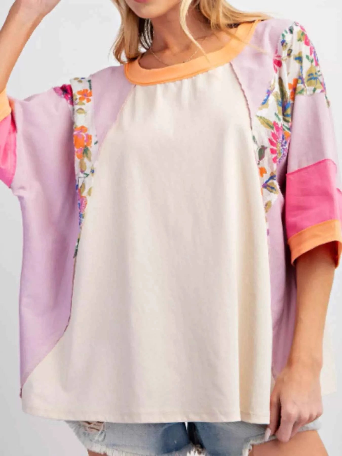 Striped Floral Long Sleeve T-Shirt 5b6f440c-3c3c-4a94-8be9-94e766fdda8c-Max-Origin