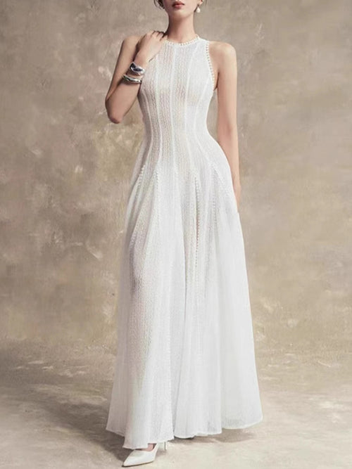 Lace Round Neck Sleeveless Maxi Dress White 5b79cfa9-6663-441d-8a5f-cb9523266a1d-Max